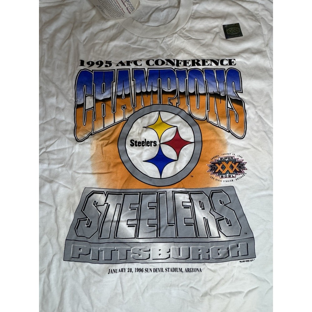 Pittsburgh Steelers 1995 AFC Champions‎ T-Shirt! NWT Size Large Vintage RARE
